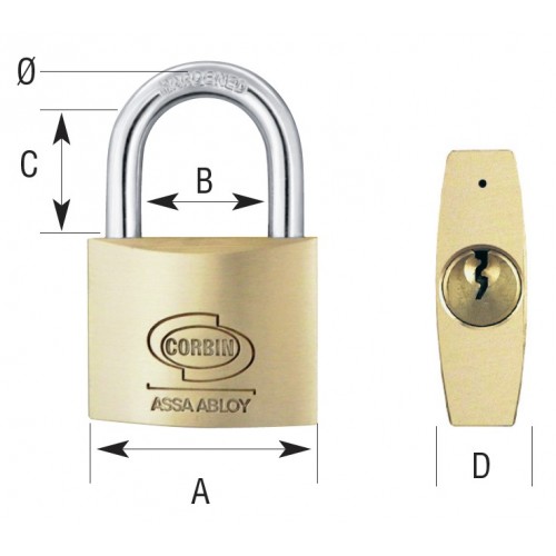 Candado Latón arco Standard - Llaves iguales