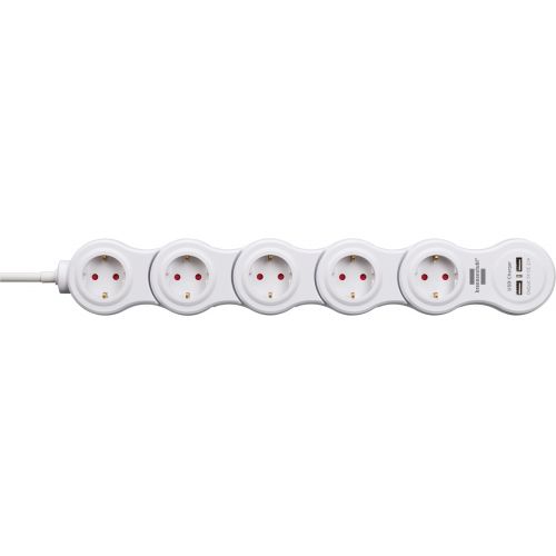 Base de tomas múltiples maniobrable Vario Power con puertos USB