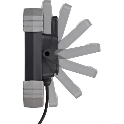 Foco LED portátil antideslumbrante para obra DINORA, IP54 con toma de corriente
