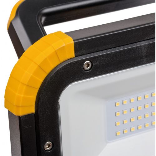 Foco LED portátil BLUMO con batería recargable y altavoces Bluetooth