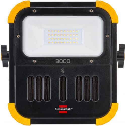 Foco LED portátil BLUMO con batería recargable y altavoces Bluetooth