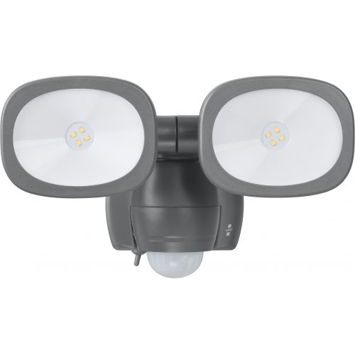 Foco LED de pared doble a batería LUFOS con detector de movimiento y protección IP44