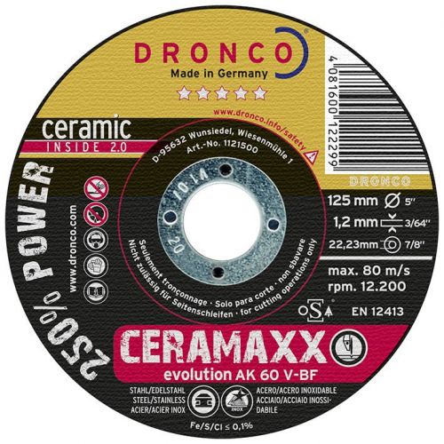 Disco de corte ultra rápido Ceramaxx de 115 x 1,2 mm