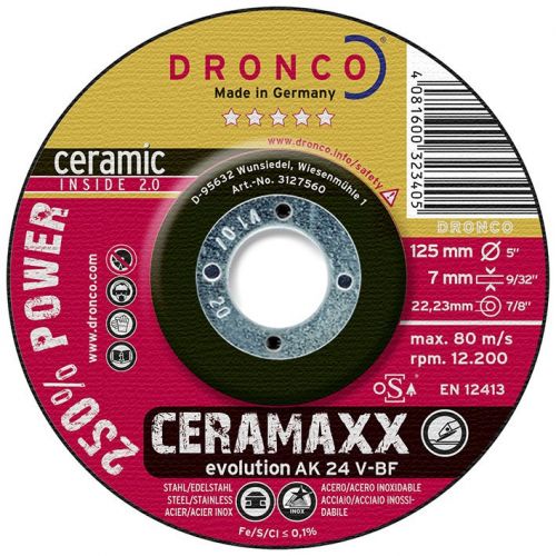 Disco de desbaste CeraMaxx de 115 x 7 mm