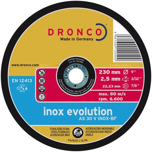 Disco de corte metal AS 30 V INOX Evolution 230 x 2,5 mm