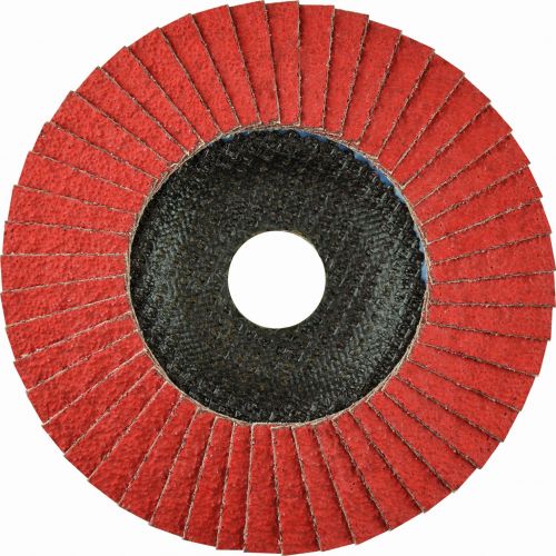 Disco de láminas abrasivo cerámico CERA PLUS (G-AK) de 125 mm grano 60 y base abombada