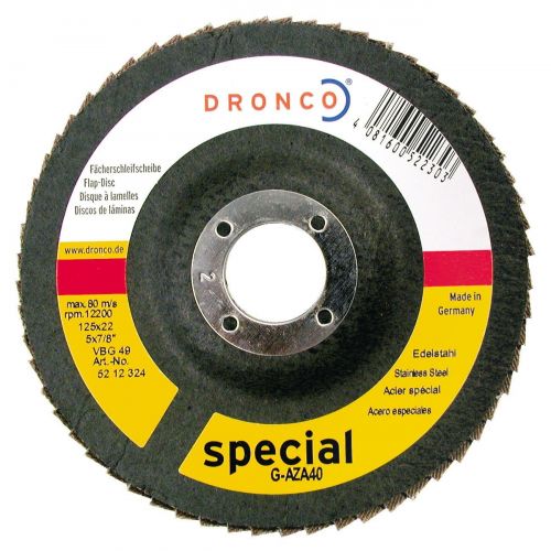 Disco de láminas abrasivas Zirconio (base abombada) G-AZ-A, 180 mm, grano 40
