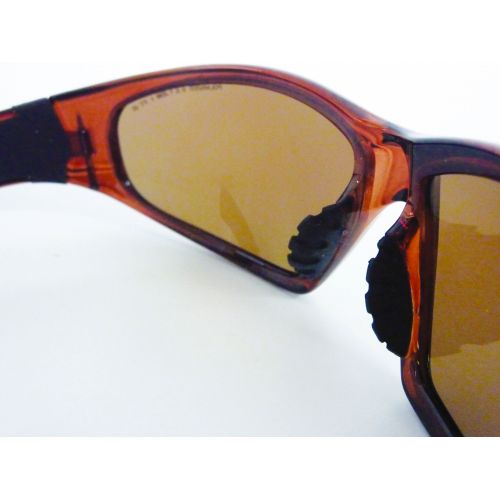 Gafas de seguridad polarizadas marrones con montura marrón EAGLE