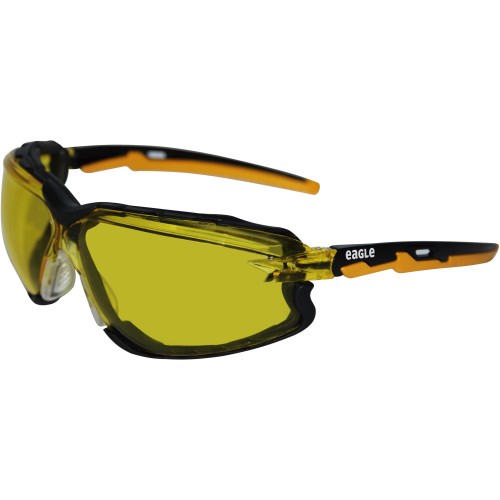 Gafas de protección con lente amarilla, espuma y banda elástica EPI II ORSO