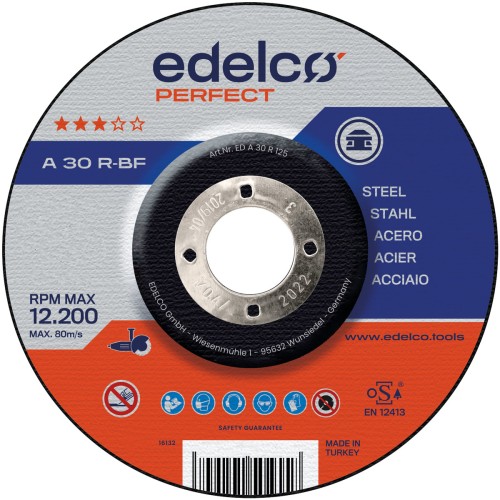 Disco de corte metal A 30 R (115 mm centro hundido)