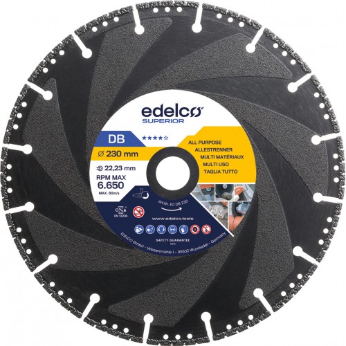 Disco de diamante universal de corte super rápido DB (230x22 mm)