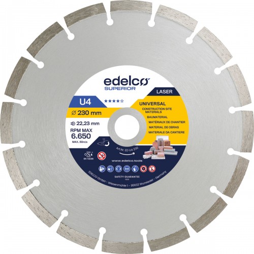 Disco de diamante universal de obra U4 (230x22 mm)