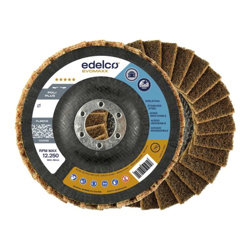 Disco de fibra sin tejer y grano basto Poli Plus 1 (115 mm)