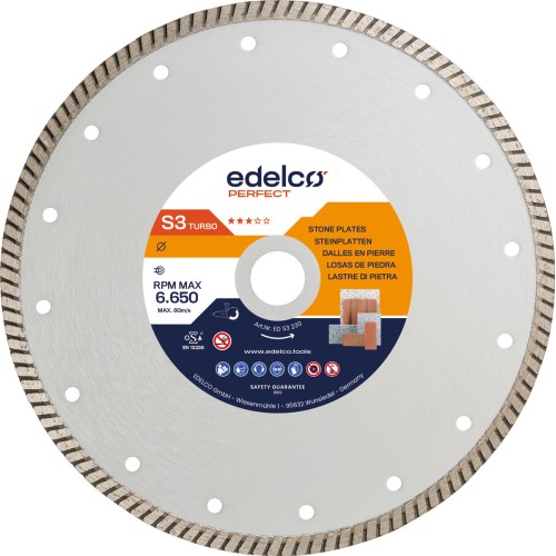 Disco de diamante para placas de piedra S3 Turbo (115x22 mm)
