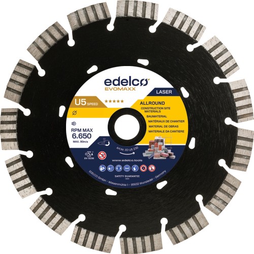 Disco de diamante universal de obra U5 Speed (115x22 mm)