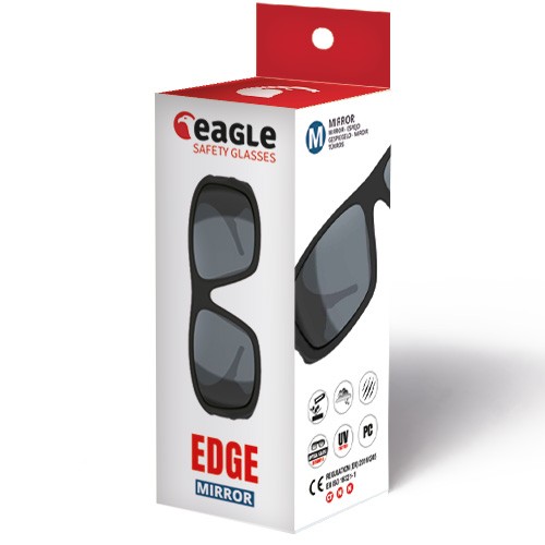 Gafas de seguridad EDGE con lente solar espejo