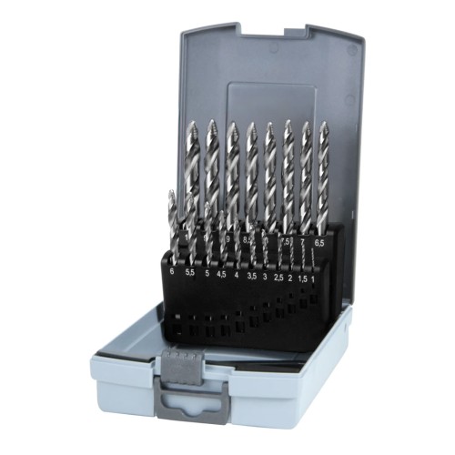 Juego de brocas HSS-G M2 con punta Step Tip para metal DIN 338 tipo UNI serie 105 Evomaxx