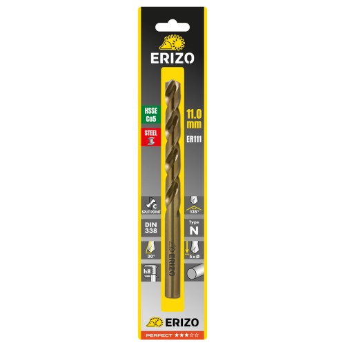 Broca HSS-E Co5 M35 para metal DIN 338 tipo N serie 111 Perfect en blister