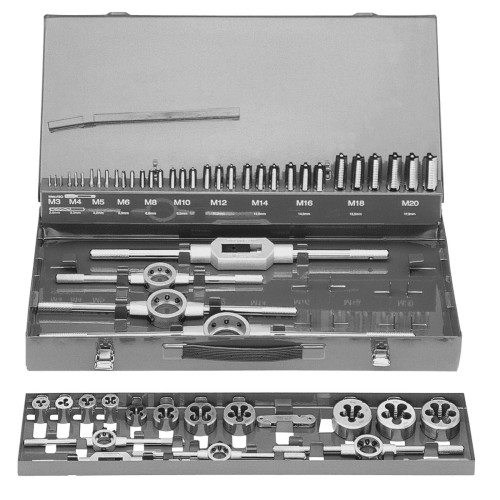 Juego herramientas de roscar Serie 520/24 (Metrica Fina M3-M20)