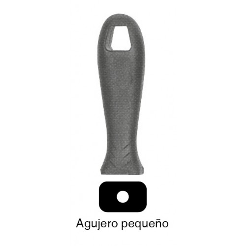 Mango de lima de plástico negro grande con agujero de 6 mm