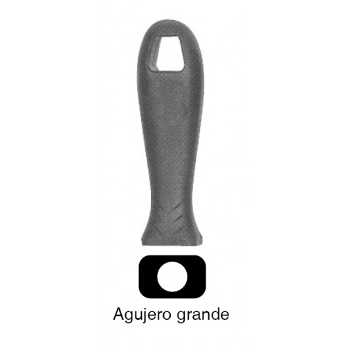 Mango de lima de plástico negro grande con agujero de 8 mm