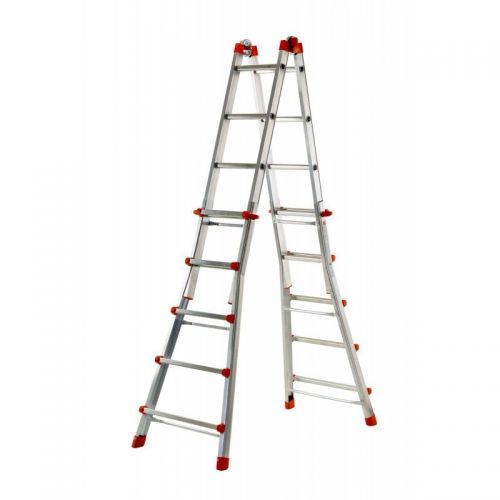 Escalera telescópica multiposición de aluminio PEPPina de 125 kg (5+5 peldaños)