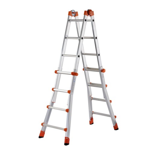 Escalera telescópica multifunción de aluminio PEPPina EN131 (4+5 peldaños)
