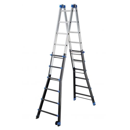 Escalera multifunción telescópica de aluminio PEPPina Pro (6+6) - antigua