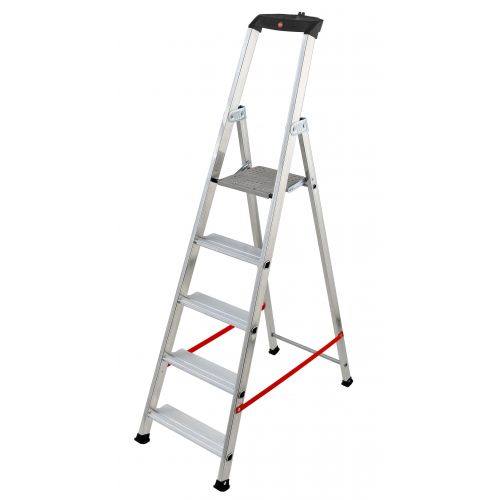 Escalera de tijera profesional Alu PRO (5 peldaños)