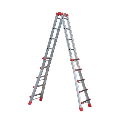 Escalera aluminio telescópica multiposición ProfiStep Multi con estabilizador (5+5 peldaños)