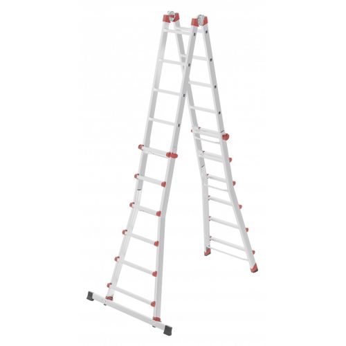 Escalera aluminio telescópica multiposición ProfiStep Multi con estabilizador (6+6 peldaños)