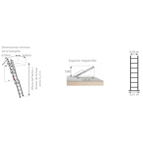 Escalera escamoteable de aluminio HobbyStep