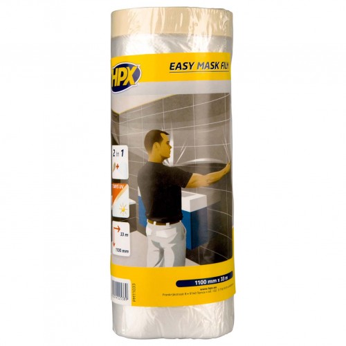 Film transparente con cinta de pintor Easy Mask (1100mm x 33m)