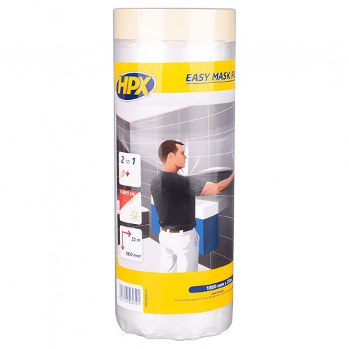 Film transparente con cinta de pintor Easy Mask (1800mm x 33m)