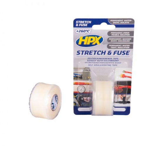 Cinta vulcanizada Stretch &amp; Fuse Transparente (25mm x 3m)