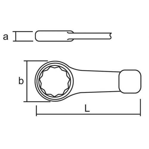 Llave de estrella de golpe (DIN 7444)