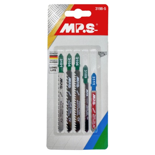 Juego de 5 sierras de calar madera y metal 3198-5