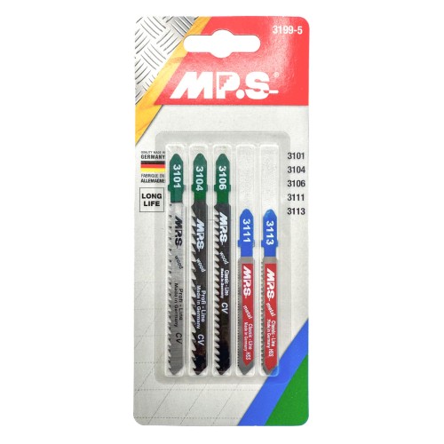 Juego de 5 sierras de calar madera y metal 3199-5