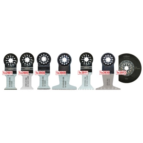 Juego de 7 hojas de sierra oscilantes para madera y metal 3900-SET 7