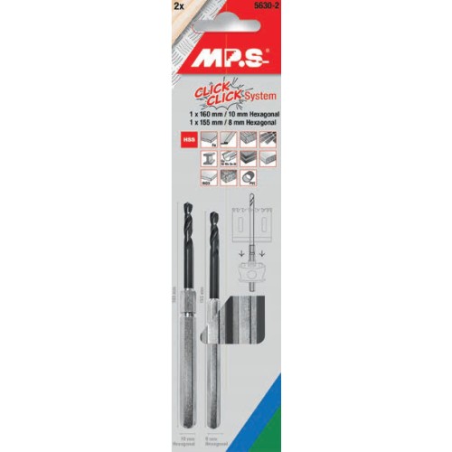 Pack 2 brocas HSS de cambio rápido para sierra de corona bimetálica