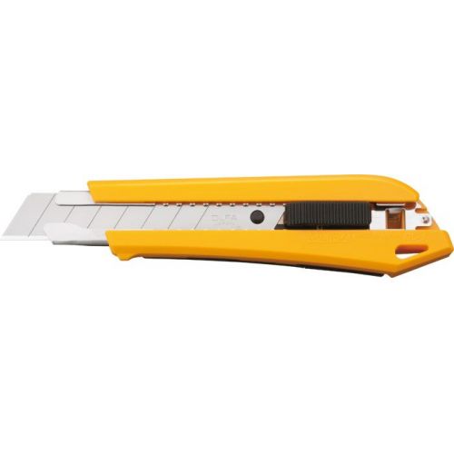 Cúter con bloqueo automático, contenedor/troceador de cuchillas incorporado en el mango y cuchilla de 18 mm