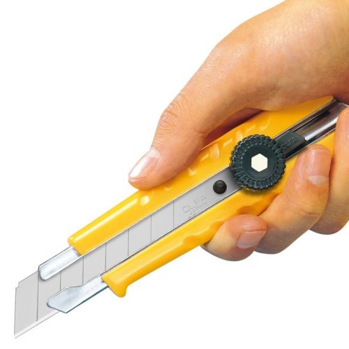 Cúter L-1 con bloqueo manual y mango ergonómico