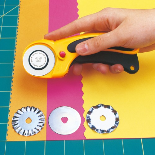 Cúter rotativo para cuchilla circular de 45 mm con botón de bloqueo RTY-2/DX