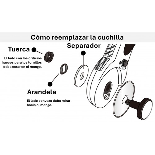 Cúter rotativo para cuchilla circular de 60 mm con botón de bloqueo