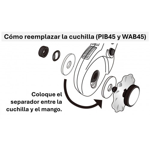 Cúter rotativo para cuchilla circular de 45 mm con botón de bloqueo RTY-2/DX