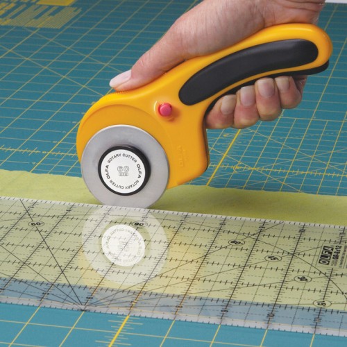 Cúter rotativo para cuchilla circular de 60 mm con botón de bloqueo
