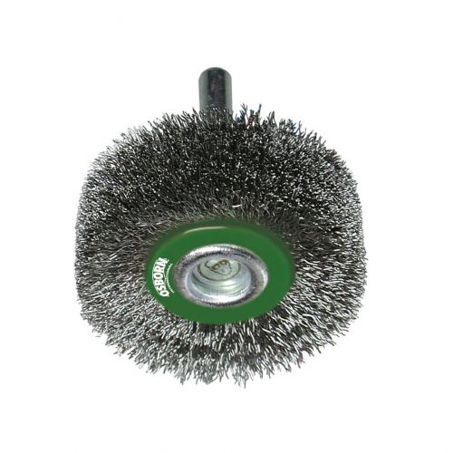 Escovas circulares de arame ondulado - haste de 6 mm (rebarbadora reta de alta velocidade)