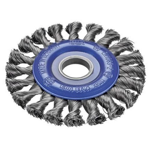 Cepillo circular inox de alambre trenzado con agujero de 22,2 mm y filamento de Ø 0.50 mm (125x13 )