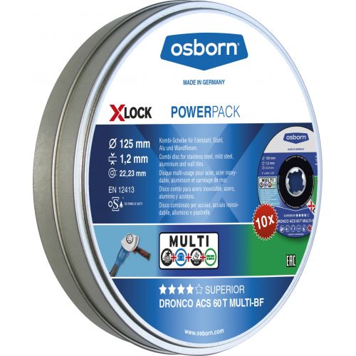Pack de discos de corte ACS 60 T Multi Special (10 uds. en caja metálica)