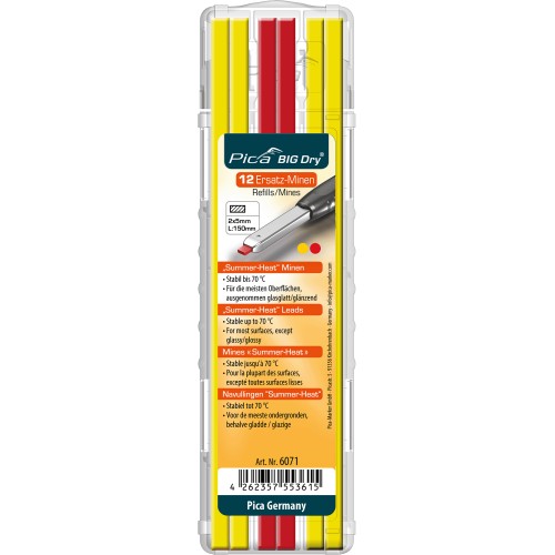 Estuche 12 minas BIG Dry Temperaturas hasta 70°C